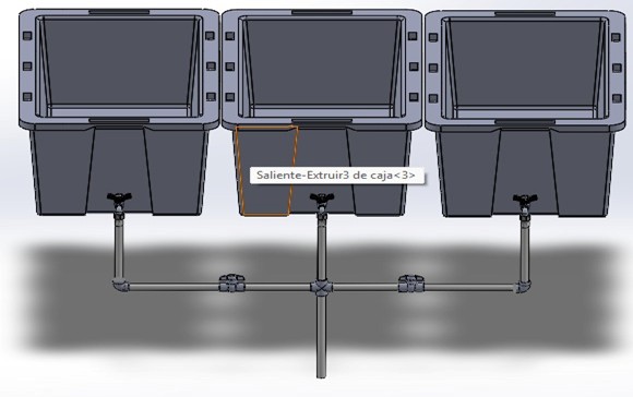 Ensamble de cajas herméticas para los humedales con las tuberías integradas